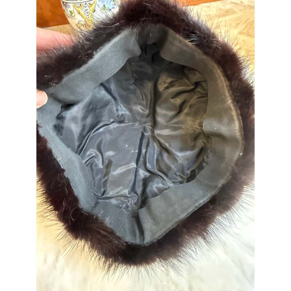 Vintage Mink Hat Black - Picture 5 of 5